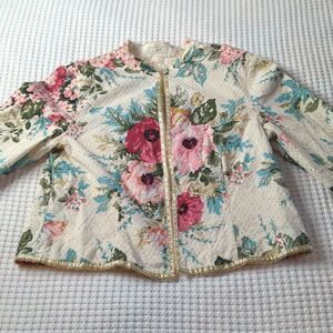 J.Jill jacket Floral Eyelet Jacket S cottagecore